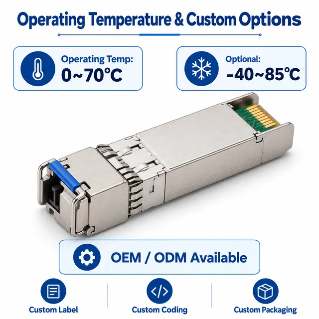 10G SFP+ BiDi BX80 80km 1490/1550nm Simplex LC DDM APD technical drawing 4: dimensions, structure and interfaces