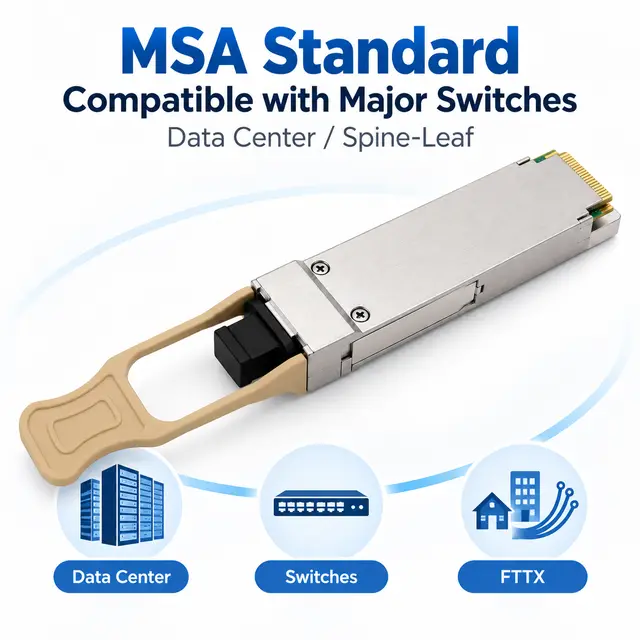 100G QSFP28 SR4 850nm 100m MMF MPO/MTP Optical Transceiver — Application view 6