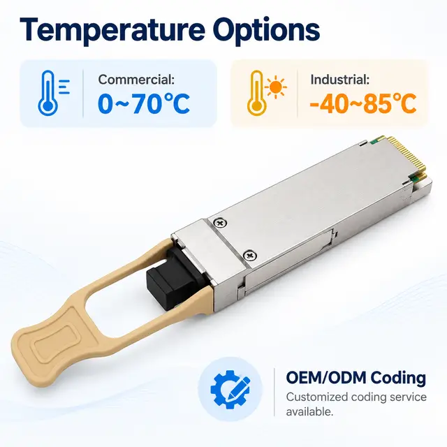 100G QSFP28 SR4 850nm 100m MMF MPO/MTP Optical Transceiver technical drawing 4: dimensions, structure and interfaces