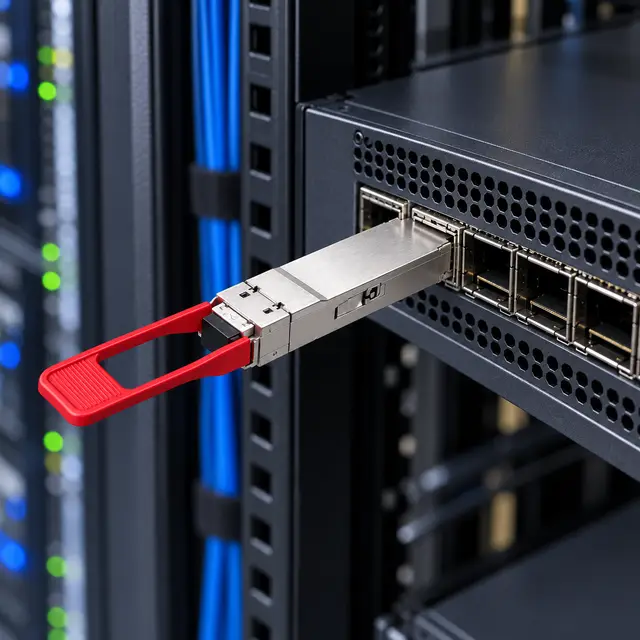100G BiDi QSFP28 10km Simplex LC SMF Transceiver — In a host switch 2
