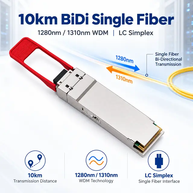 100G BiDi QSFP28 10km Simplex LC SMF Transceiver — Application view 4