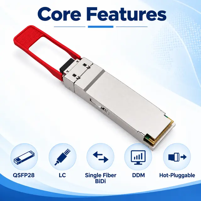 100G BiDi QSFP28 10km Simplex LC SMF Transceiver — Application view 5