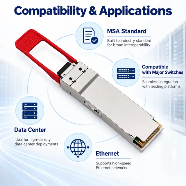 100G BiDi QSFP28 10km Simplex LC SMF Transceiver — Application view 6