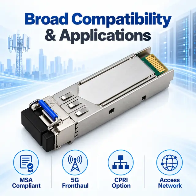 25GBASE-BR20 SFP28 BiDi Single-Fiber 1270/1330nm 20km WDM — Application view 6