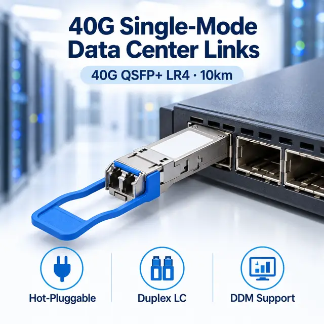 40G QSFP+ LR4 1310nm 10km Single-Mode Duplex LC - 1310 nm A — In a host switch 2
