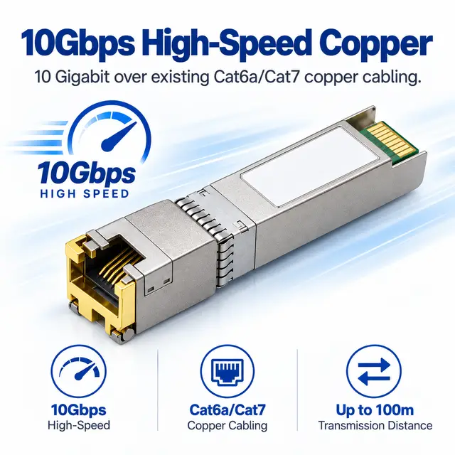 10G SFP+ Copper RJ45 10GBASE-T 30-100m Cat6a/Cat7 - t7 Hot-Swappable — Application view 3