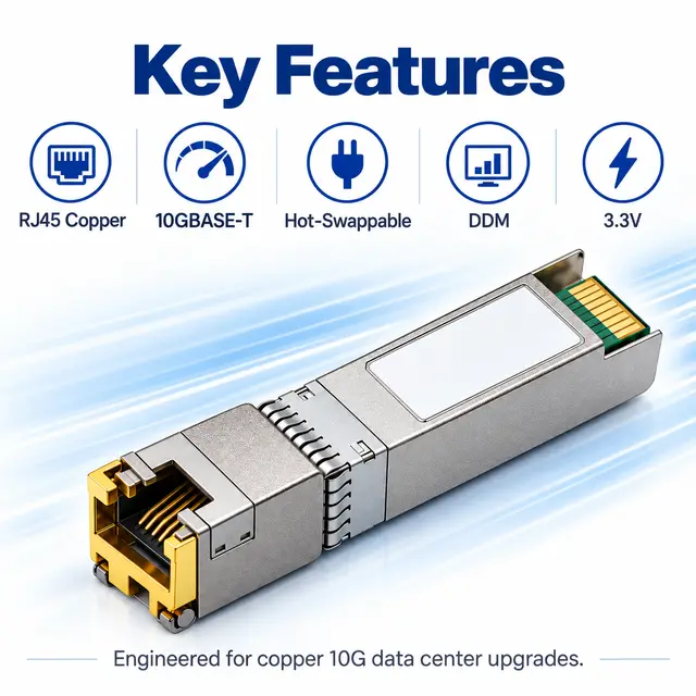 10G SFP+ Copper RJ45 10GBASE-T 30-100m Cat6a/Cat7 - t7 Hot-Swappable — Application view 5