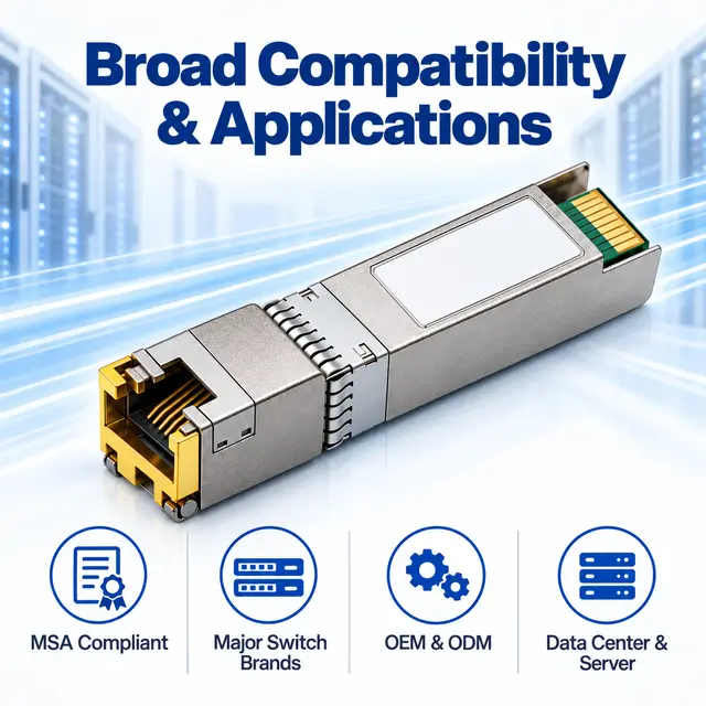 10G SFP+ Copper RJ45 10GBASE-T 30-100m Cat6a/Cat7 - t7 Hot-Swappable — Application view 6