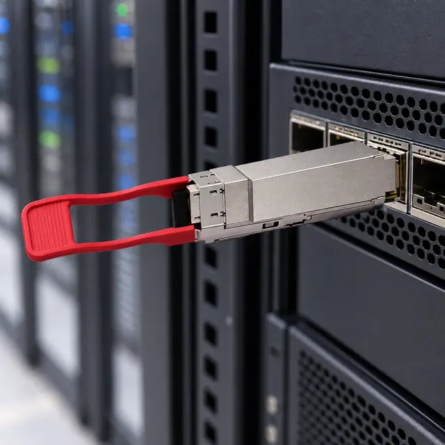 100G BiDi QSFP28-100G-BX20U/D 20km LC Long-Reach — In a host switch 2