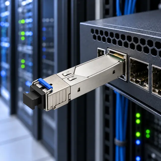 1.25G SFP BiDi Optical Module 20km 1310nm/1550nm SC — In a host switch 2