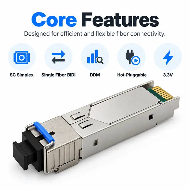 1.25G SFP BiDi Optical Module 20km 1310nm/1550nm SC — Application view 5