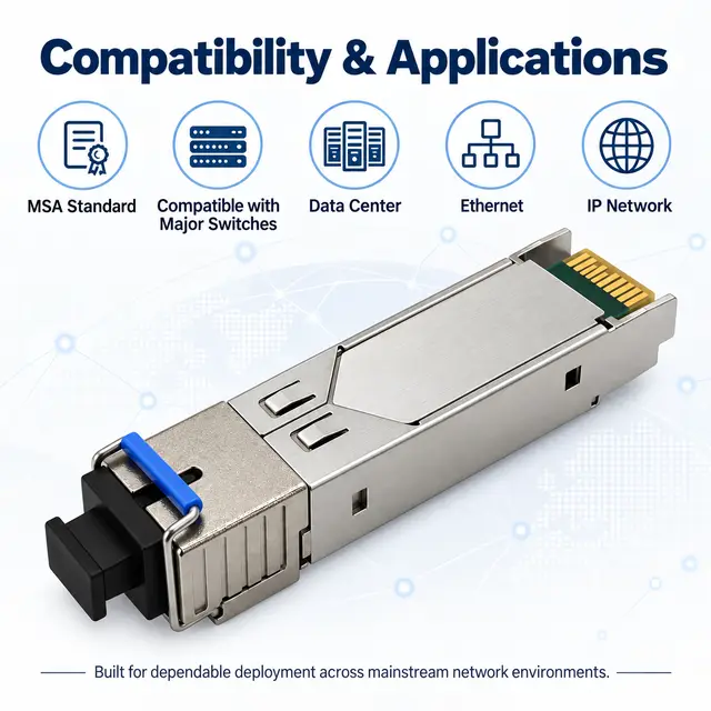 1.25G SFP BiDi Optical Module 20km 1310nm/1550nm SC — Application view 6