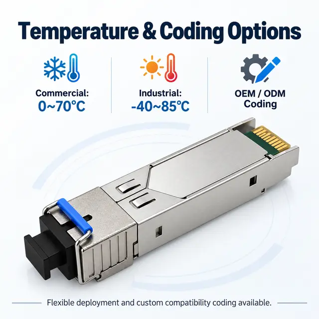 1.25G SFP BiDi Optical Module 20km 1310nm/1550nm SC technical drawing 4: dimensions, structure and interfaces