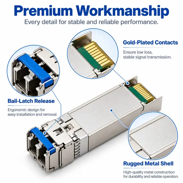 25G SFP28 SR 850nm 100m Multimode Duplex LC Transceiver technical drawing 3: dimensions, structure and interfaces