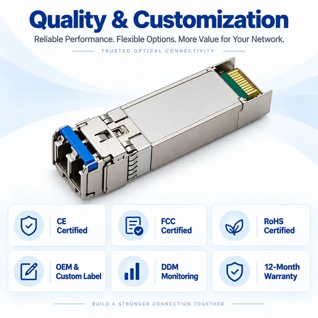 25G SFP28 SR 850nm 100m Multimode Duplex LC Transceiver technical drawing 4: dimensions, structure and interfaces