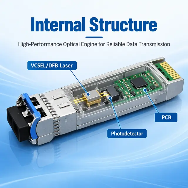 High-Speed Optical Transceiver Module — 25G SFP28 / 40G technical drawing 2: dimensions, structure and interfaces