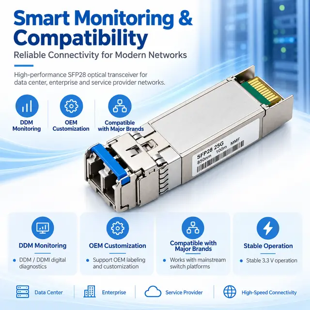 25G SFP28 Optical Transceiver Module — SR / LR / ER / BIDI — Application view 6
