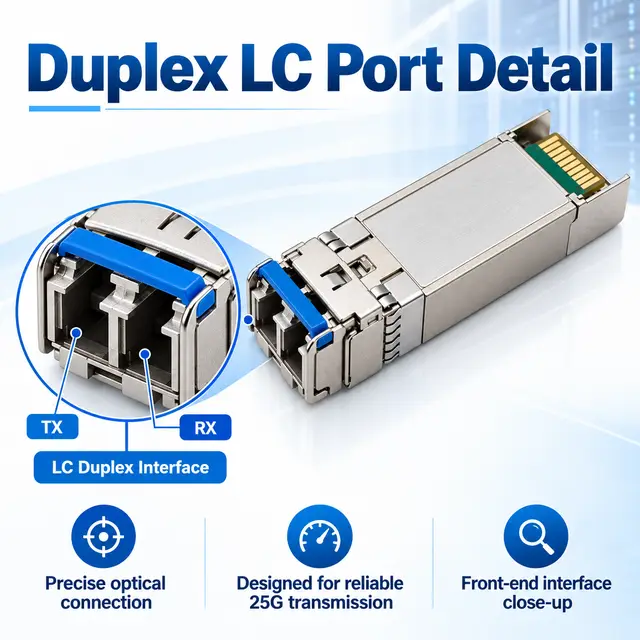 25G SFP28 Optical Transceiver Module — SR / LR / ER / BIDI technical drawing 1: dimensions, structure and interfaces