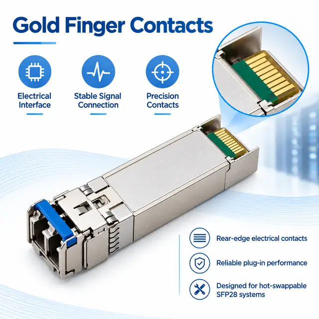 25G SFP28 Optical Transceiver Module — SR / LR / ER / BIDI technical drawing 3: dimensions, structure and interfaces