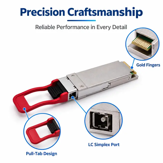 100G QSFP28 BiDi 1271/1331nm LC Single-Fiber Transceiver technical drawing 3: dimensions, structure and interfaces