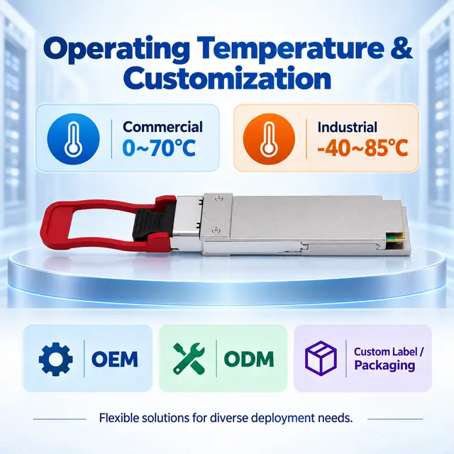 100G QSFP28 BiDi 1271/1331nm LC Single-Fiber Transceiver technical drawing 4: dimensions, structure and interfaces